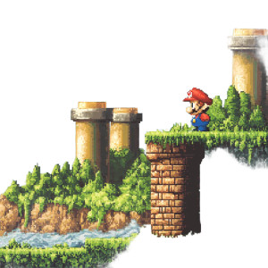 Pixel Mario Game Vinyl Car Decal Sticker – Waterproof & UV-Resistant 8"