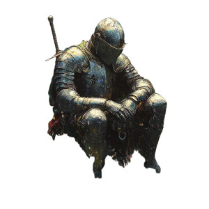 Fantasy Knight Meadow Vinyl Car Decal Sticker – Waterproof & UV-Resistant 8"