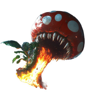 Colossal Piranha Plant Vinyl Car Decal Sticker – Waterproof & UV-Resistant 8"
