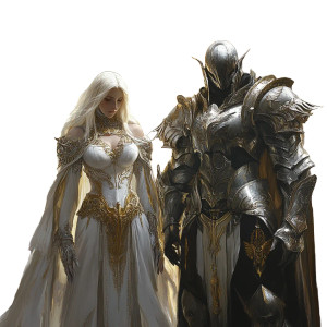 Angel And Warforged Vinyl Car Decal Sticker – Waterproof & UV-Resistant 8"