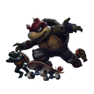 Bowser Skateboarding With Turtles Vinyl Car Decal Sticker – Waterproof & UV-Resistant 8" Bowser Skateboarding With Turtles Vinyl Car Decal Sticker – Waterproof & UV-Resistant 8"