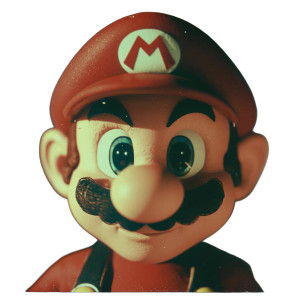 Vintage Mario Close-Up Vinyl Car Decal Sticker – Waterproof & UV-Resistant 8"
