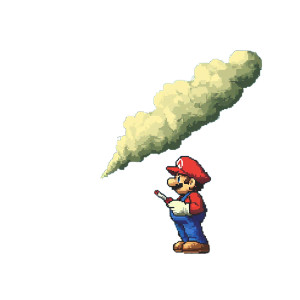 8Bit Mario Smoking V2 Vinyl Car Decal Sticker – Waterproof & UV-Resistant 8"