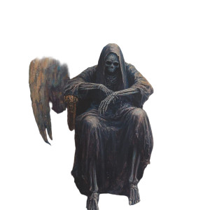 Winged Grim Reaper Vinyl Car Decal Sticker – Waterproof & UV-Resistant 8"
