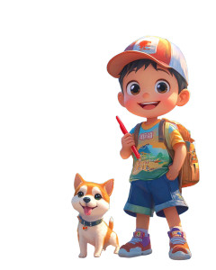 Cartoon Boy With Dog Vinyl Car Decal Sticker – Waterproof & UV-Resistant 8" Cartoon Boy With Dog Vinyl Car Decal Sticker – Waterproof & UV-Resistant 8"
