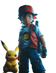 Ash And Pikachu V2 Vinyl Car Decal Sticker – Waterproof & UV-Resistant 8"