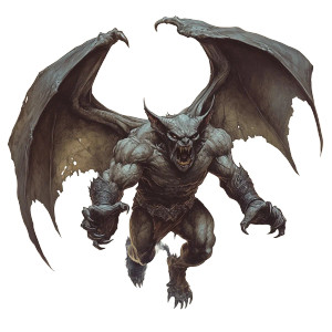 Flying Stone Gargoyle Vinyl Car Decal Sticker – Waterproof & UV-Resistant 8"