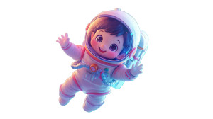 Space Boy Kawaii Vinyl Car Decal Sticker – Waterproof & UV-Resistant 8"