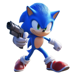 Sonic Fortnite Style Vinyl Car Decal Sticker – Waterproof & UV-Resistant 8"