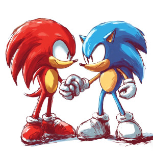 Sonic Fist Bump Vinyl Car Decal Sticker – Waterproof & UV-Resistant 8"