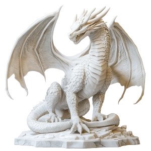 Epic Dragon Sculpture Vinyl Car Decal Sticker – Waterproof & UV-Resistant 8"