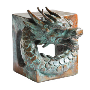 Chinese Bronze Dragon Vinyl Car Decal Sticker – Waterproof & UV-Resistant 8"