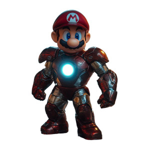 Mario As Iron Man Vinyl Car Decal Sticker – Waterproof & UV-Resistant 8" Mario As Iron Man Vinyl Car Decal Sticker – Waterproof & UV-Resistant 8"