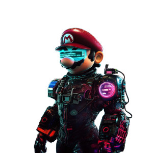 Cyberpunk Mario V3 Vinyl Car Decal Sticker – Waterproof & UV-Resistant 8"