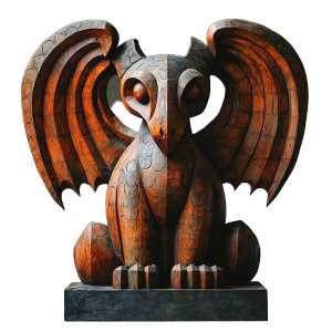 Mystical Beast Sculpture Vinyl Car Decal Sticker – Waterproof & UV-Resistant 8"