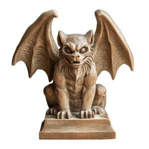 Gargoyle Altar Statue Vinyl Car Decal Sticker – Waterproof & UV-Resistant 8"