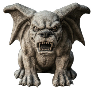 Angry Dog Gargoyle Vinyl Car Decal Sticker – Waterproof & UV-Resistant 8"