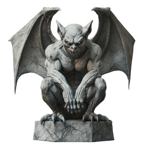 Dark Fantasy Gargoyle Vinyl Car Decal Sticker – Waterproof & UV-Resistant 8"