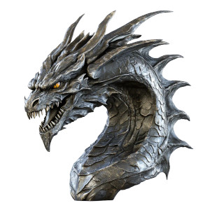 Angry Western Dragon Vinyl Car Decal Sticker – Waterproof & UV-Resistant 8"