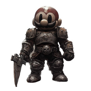 Dark Souls Mario Vinyl Car Decal Sticker – Waterproof & UV-Resistant 8"