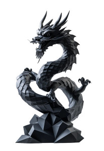 Minimalist Chinese Dragon V3 Vinyl Car Decal Sticker – Waterproof & UV-Resistant 8"