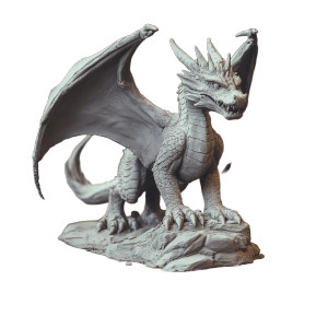 Clay Dragon Model Vinyl Car Decal Sticker – Waterproof & UV-Resistant 8"