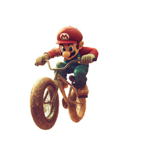 Mario Bmx Adventure Vinyl Car Decal Sticker – Waterproof & UV-Resistant 8"