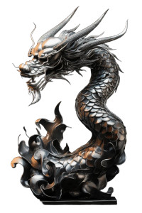 Cyberpunk Silver Dragon Vinyl Car Decal Sticker – Waterproof & UV-Resistant 8"