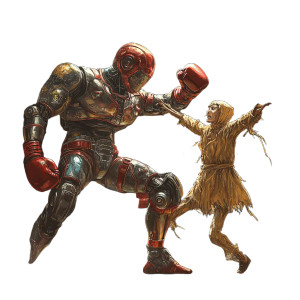 Cyborg Vs Scarecrow Vinyl Car Decal Sticker – Waterproof & UV-Resistant 8"