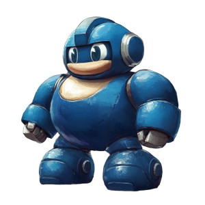 Fat Mega Man Vinyl Car Decal Sticker – Waterproof & UV-Resistant 8"