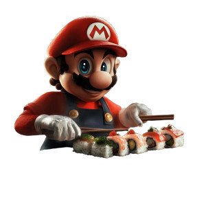 Sushi Chef Mario Vinyl Car Decal Sticker – Waterproof & UV-Resistant 8" Sushi Chef Mario Vinyl Car Decal Sticker – Waterproof & UV-Resistant 8"