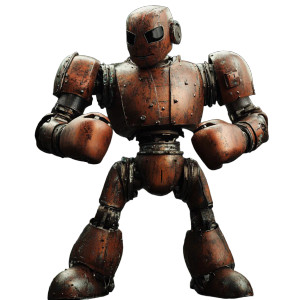 Fighting Steel Robot Vinyl Car Decal Sticker – Waterproof & UV-Resistant 8"