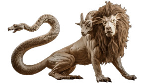 Golden Chimera Portrait Vinyl Car Decal Sticker – Waterproof & UV-Resistant 8" Golden Chimera Portrait Vinyl Car Decal Sticker – Waterproof & UV-Resistant 8"