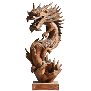 Dragon King Carving Vinyl Car Decal Sticker – Waterproof & UV-Resistant 8"