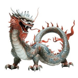 Angry Chinese Dragon Vinyl Car Decal Sticker – Waterproof & UV-Resistant 8"