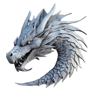 Dragon Head Relief V2 Vinyl Car Decal Sticker – Waterproof & UV-Resistant 8"