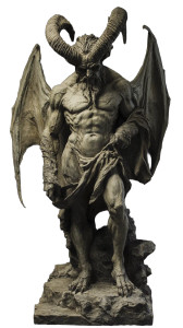 Satan Sculpture Vinyl Car Decal Sticker – Waterproof & UV-Resistant 8"