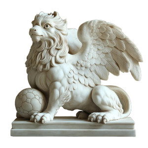 Griffin Statue Vinyl Car Decal Sticker – Waterproof & UV-Resistant 8"