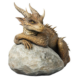 Earth-Toned Horned Dragon Vinyl Car Decal Sticker – Waterproof & UV-Resistant 8"