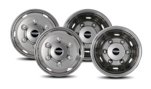 Dress Up Your Isuzu NPR Wheels | Pacific Dualies Wheel Simulator Set | Fits 16 Inch - 6 Lug | Polished Stainless Steel | Easy Bolt-On Install
