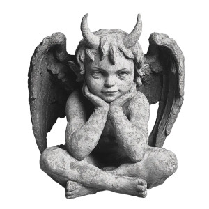 Evil Cherub Sculpture Vinyl Car Decal Sticker – Waterproof & UV-Resistant 8"