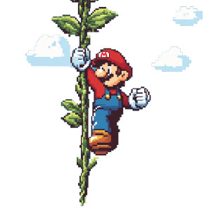 Pixelated Mario Climber Vinyl Car Decal Sticker – Waterproof & UV-Resistant 8"