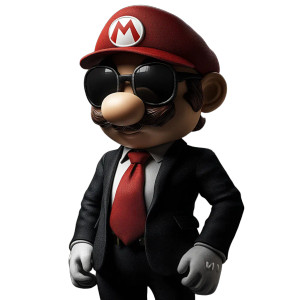 Dark Suit Mario Vinyl Car Decal Sticker – Waterproof & UV-Resistant 8"