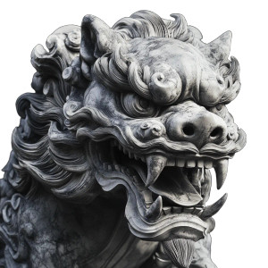 Furious Foo Dog Vinyl Car Decal Sticker – Waterproof & UV-Resistant 8"