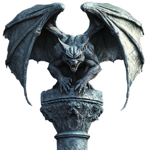 Fierce Gargoyle Vinyl Car Decal Sticker – Waterproof & UV-Resistant 8"