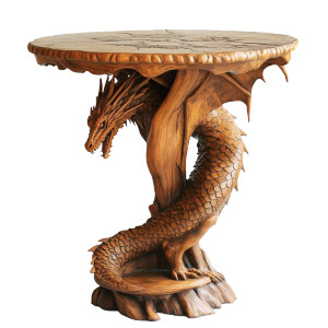 Wooden Dragon Sculpture V2 Vinyl Car Decal Sticker – Waterproof & UV-Resistant 8"