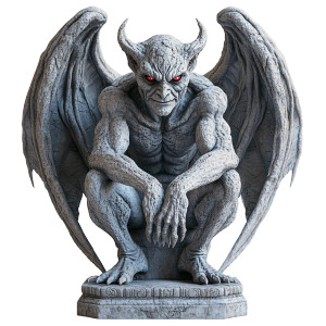 Demon Gargoyle V2 Vinyl Car Decal Sticker – Waterproof & UV-Resistant 8"