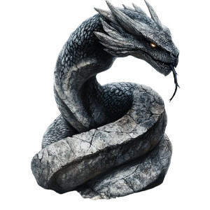 Stone Dragon Morph Vinyl Car Decal Sticker – Waterproof & UV-Resistant 8"