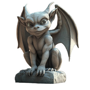 Female Gargoyle Render Vinyl Car Decal Sticker – Waterproof & UV-Resistant 8"