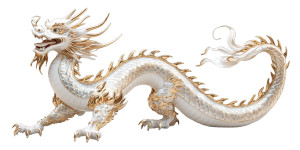 Porcelain Chinese Dragon Vinyl Car Decal Sticker – Waterproof & UV-Resistant 8"